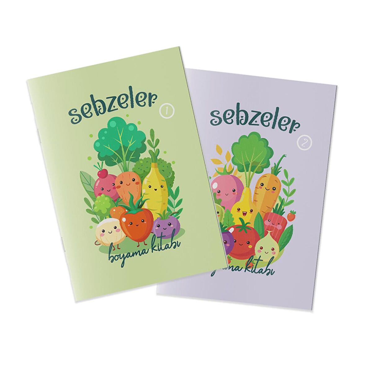 Çocuklar İçin Eğitici Boyama Kitabı Sebzeler 2'li Set