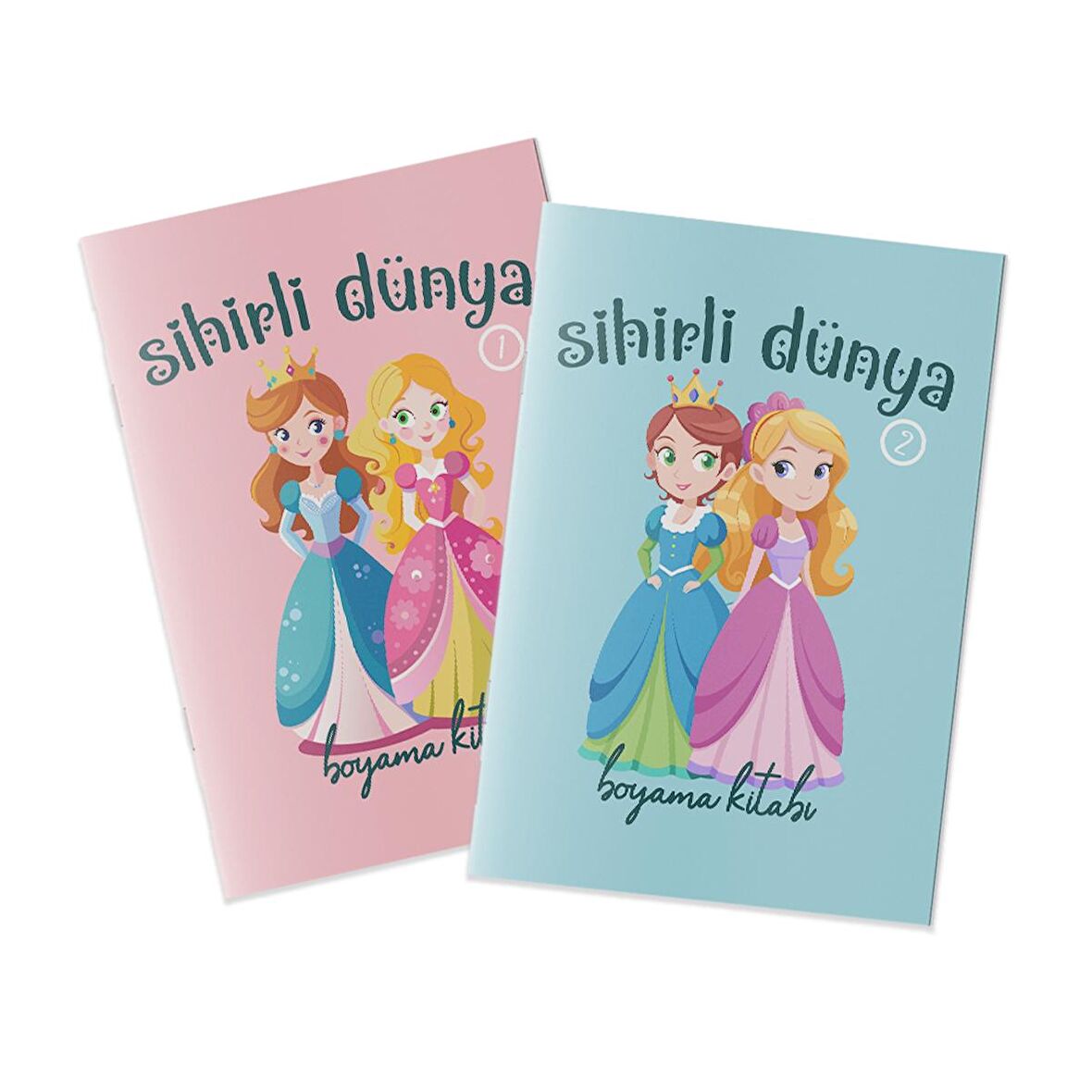 Çocuklar İçin Eğitici Boyama Kitabı Sihirli Dünya 2'li Set