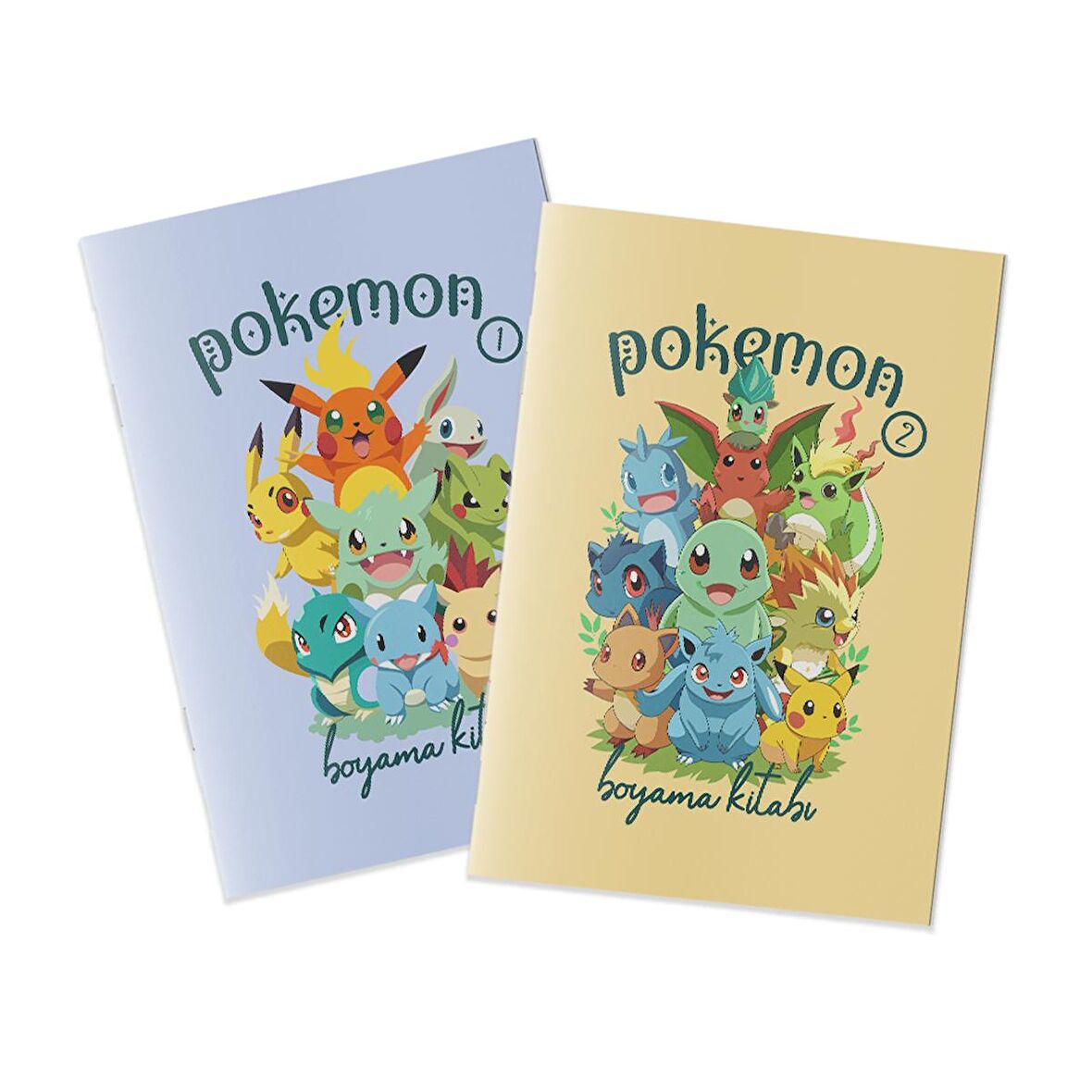 Çocuklar İçin Konsept Boyama Kitabı Pokemon 2'li Set