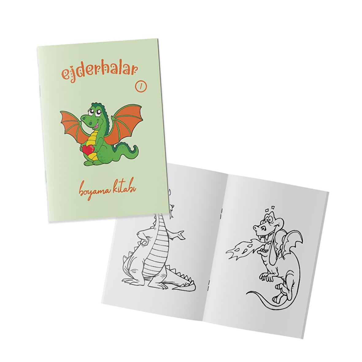 Çocuklar İçin Ejderhalar Boyama Kitabı 1