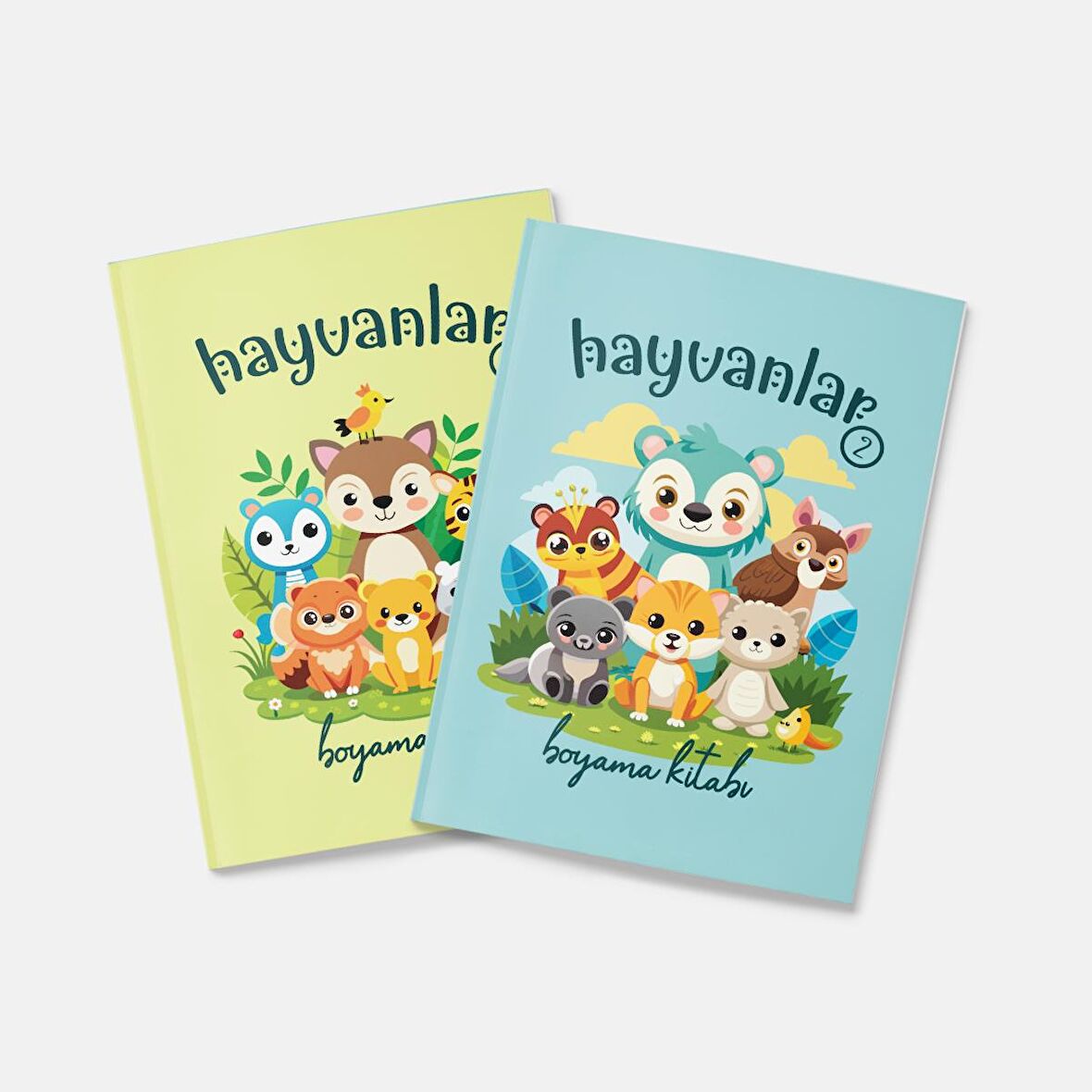 Hayvanlar Boyama Kitabı 2'li Set