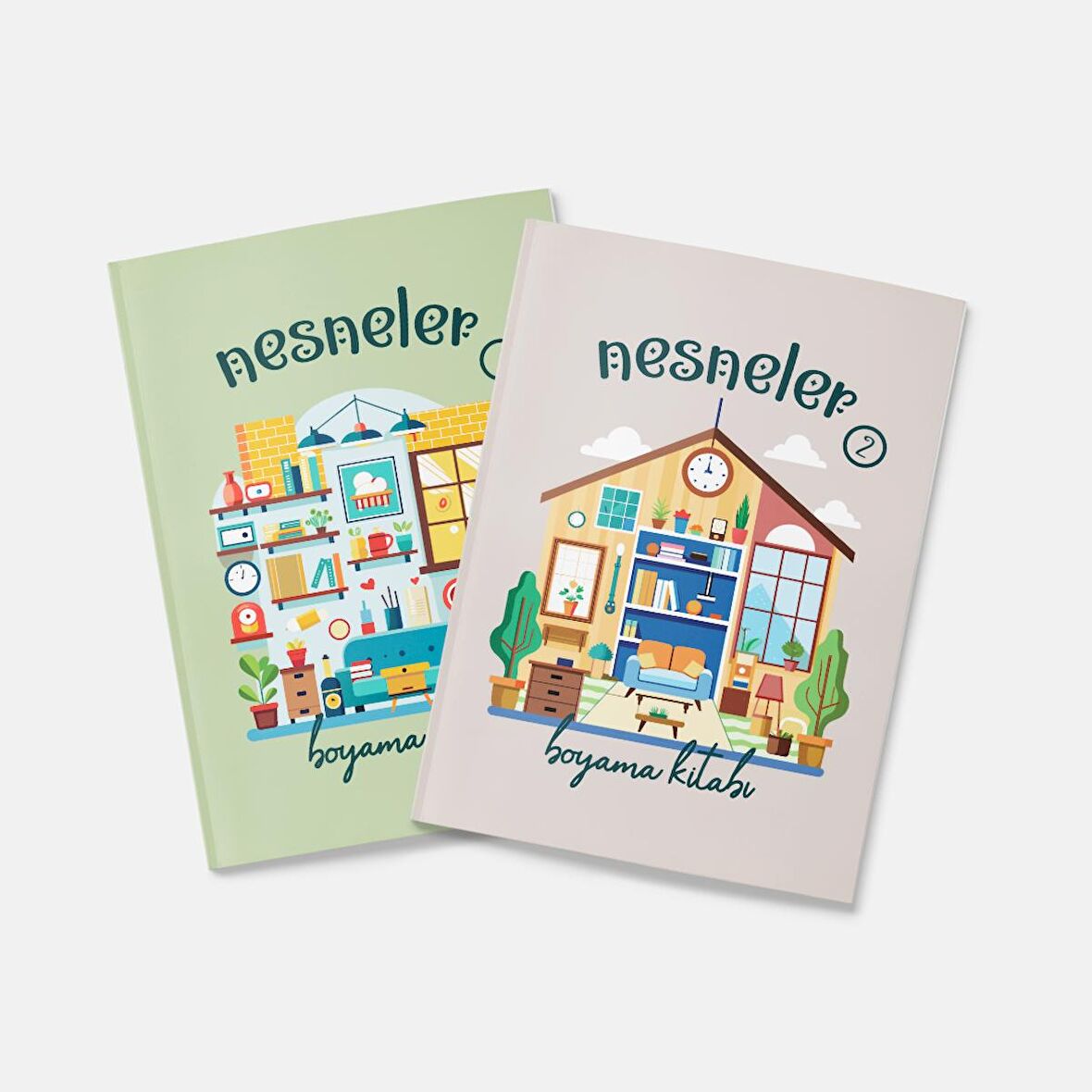 Nesneler Boyama Kitabı 2'li Set