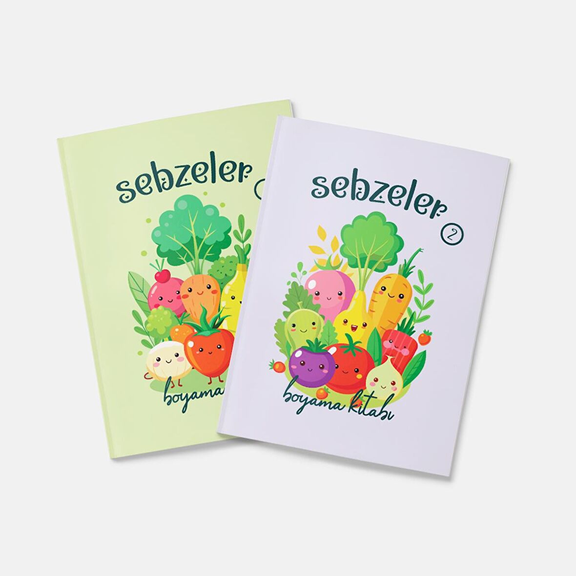 Sebzeler Boyama Kitabı 2'li Set
