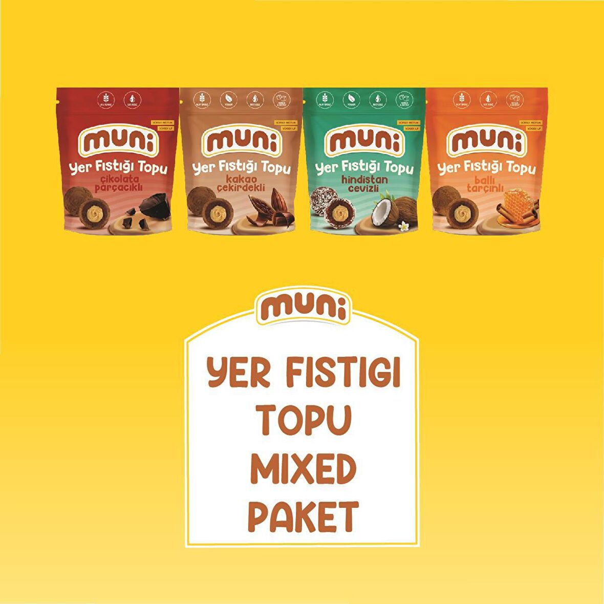 Yer Fıstığı Topu, Mixed Paket, 80 g x 6 adet