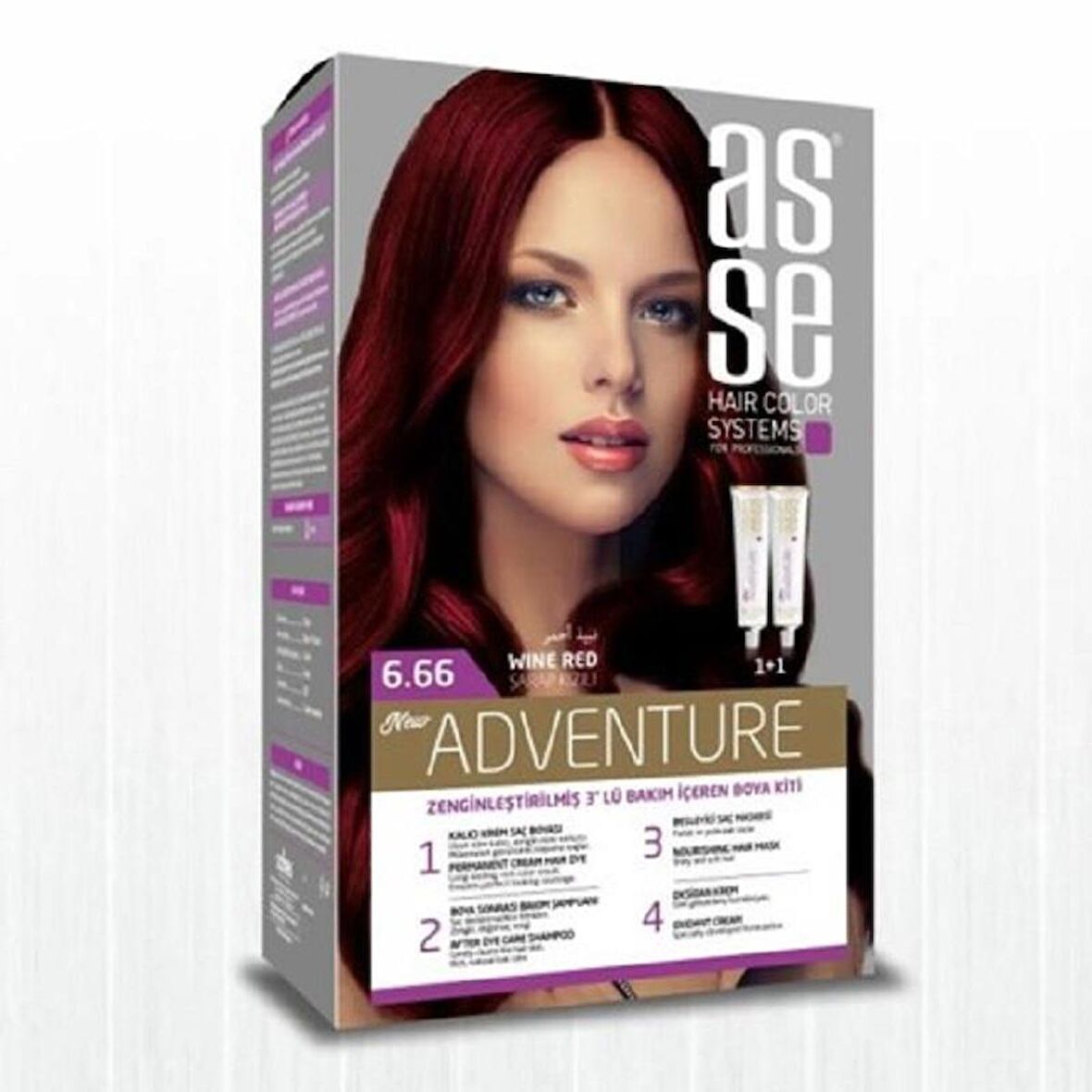 Asse Hair Color System Saç Boyası Şarap Kızılı No: 6.66