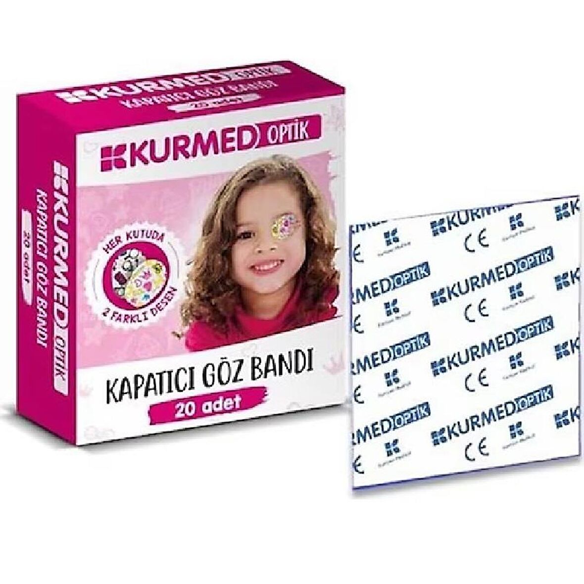 Kurmed Optik Çocuk Göz Pedi Kız 20 Adet