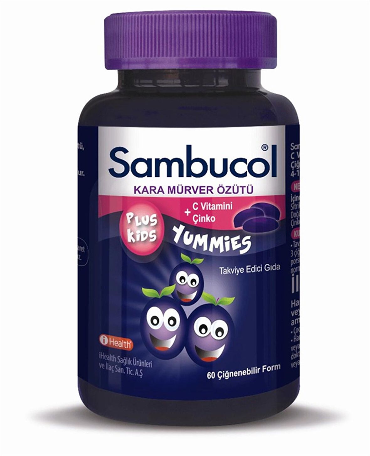 Sambucol Plus Kids Yummies 60 Çiğneme Tableti