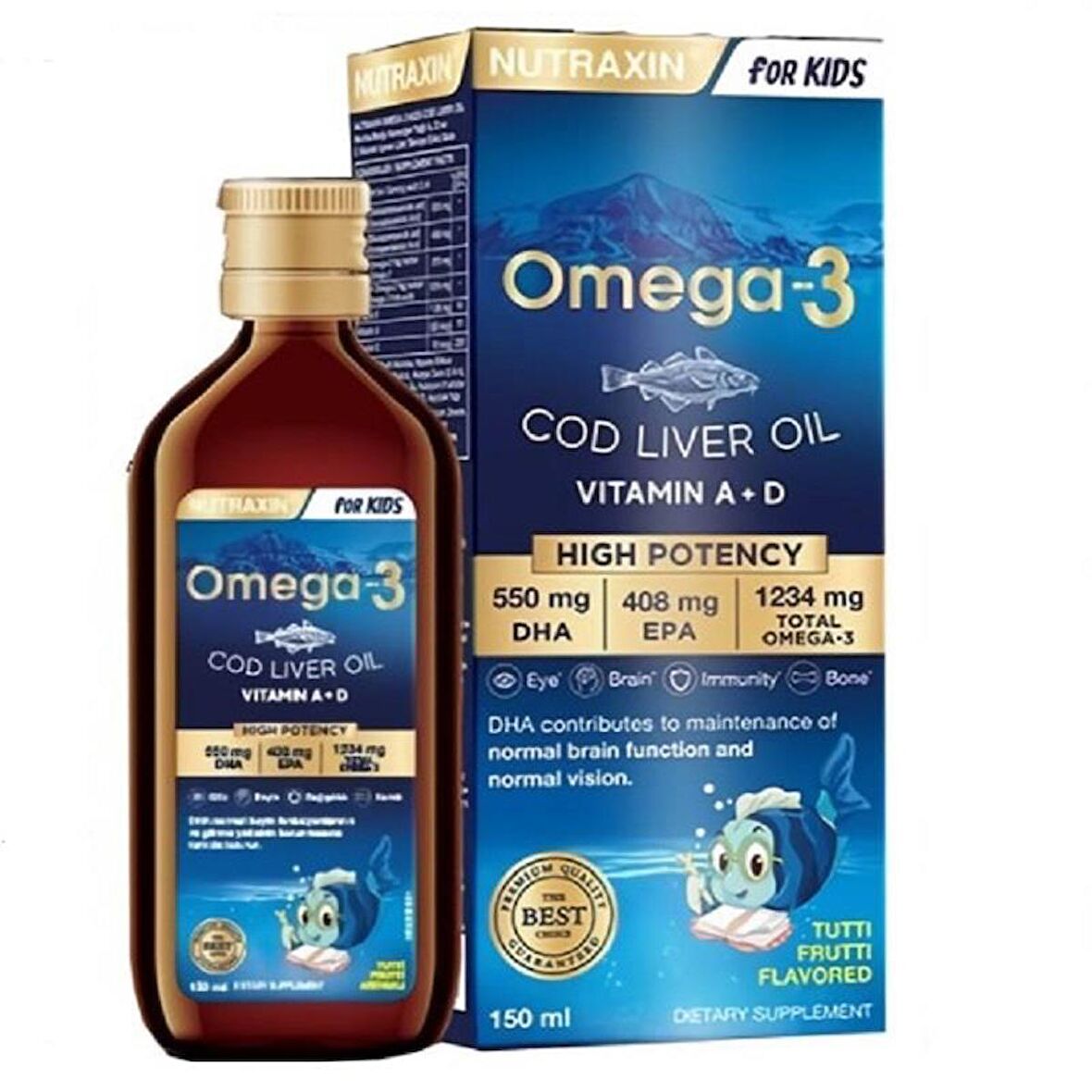 Nutraxin Omega 3 Şurup Karışık Meyve Aromalı 150 ml