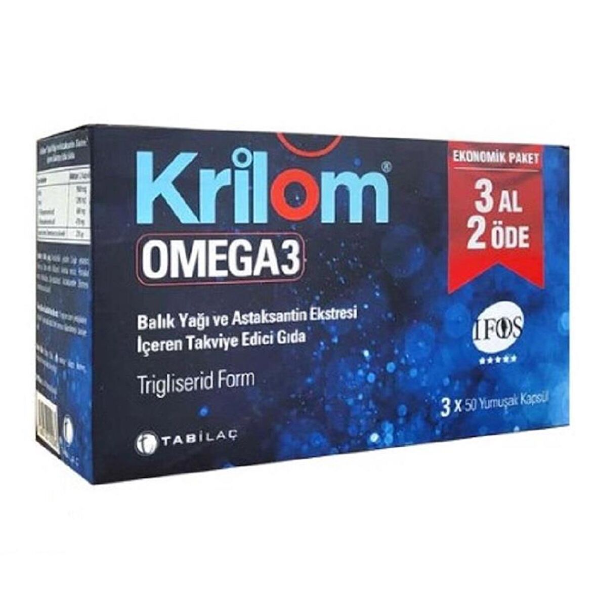 Krilom Omega-3 50 Yumuşak Kapsül - 3 Al 2 Öde