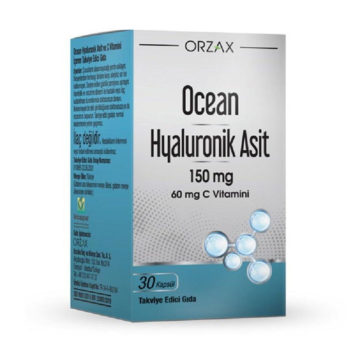 Ocean Hyaluronik Asit 150 mg 30 Kapsül