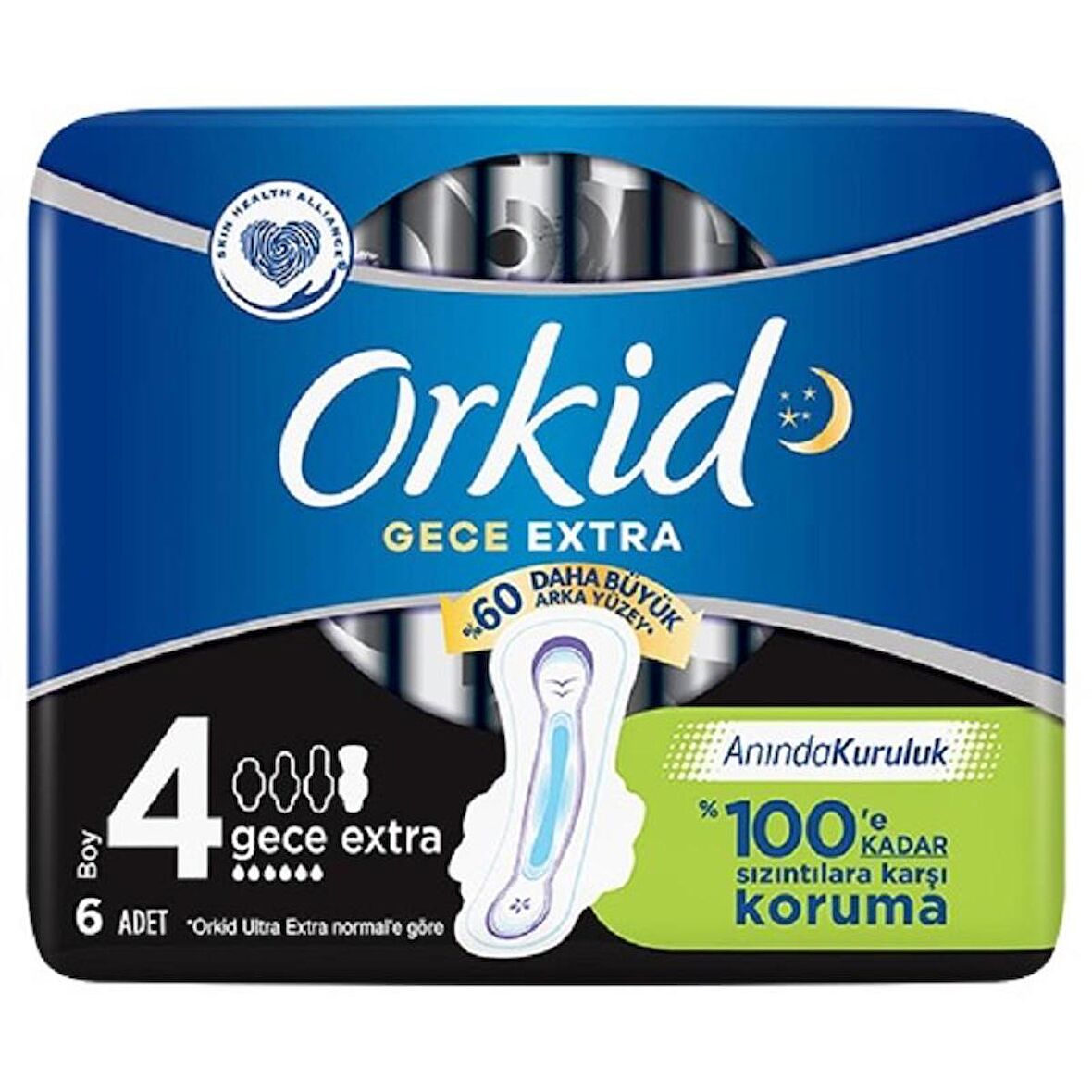 Orkid Ultra Hijyenik Ped Gece Extra No: 4 6'lı