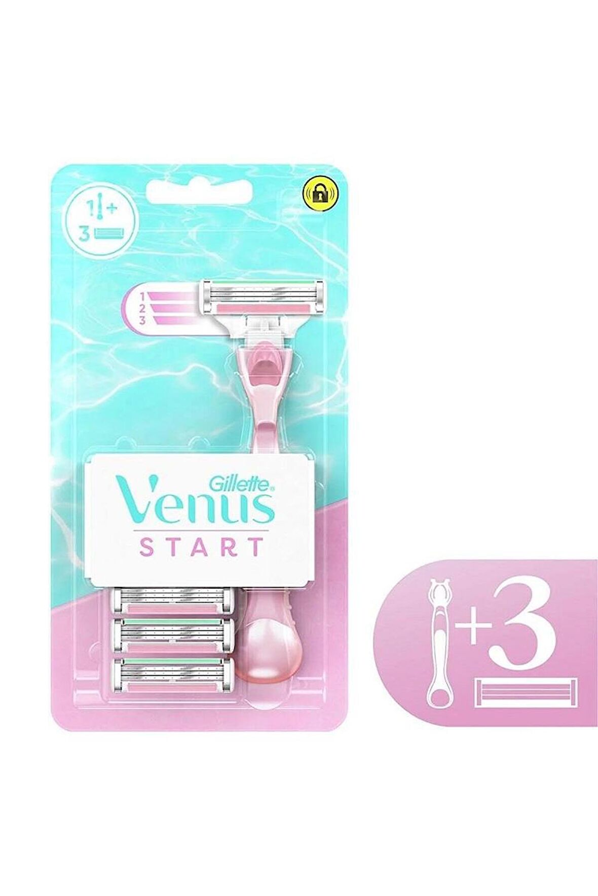 Gillette Venus Start Tıraş Bıçağı + Yedek 3'lü