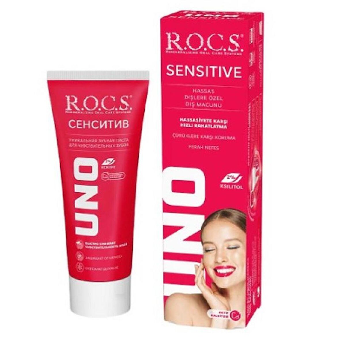 Rocs Uno Sensitive Hassas Dişlere Özel Diş Macunu 60 ml