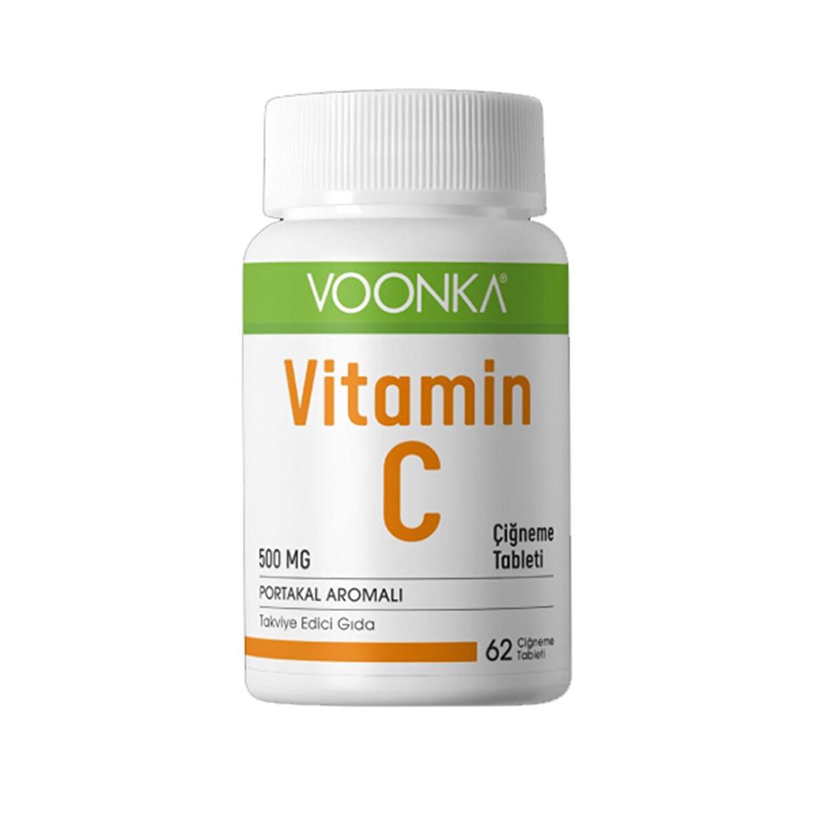 Voonka Vitamin-C Portakal Aromalı Takviye Edici Gıda 62 Tablet