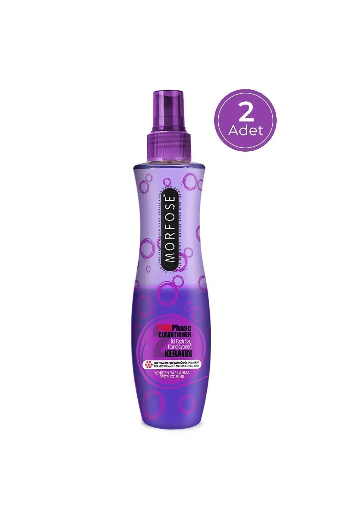 Morfose Keratin Mor Fön Suyu 240 ml - 2 Adet