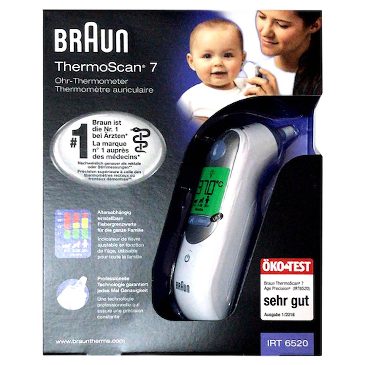 Braun ThermaScan 7 IRT 6520 Kulaktan Ölçer Dijital Termometre