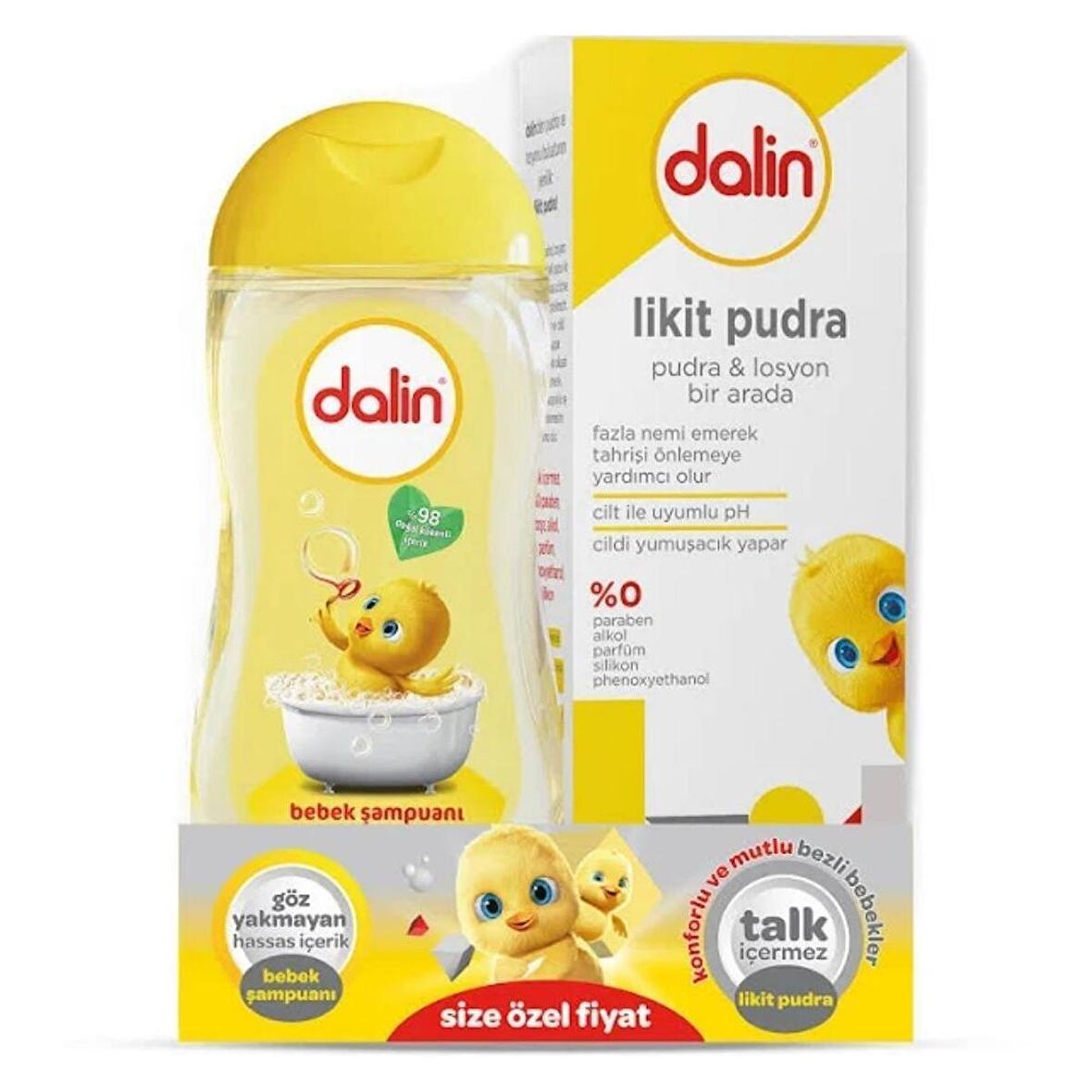 Dalin Likit Pudra Losyon 100 ml + Şampuan 200 ml