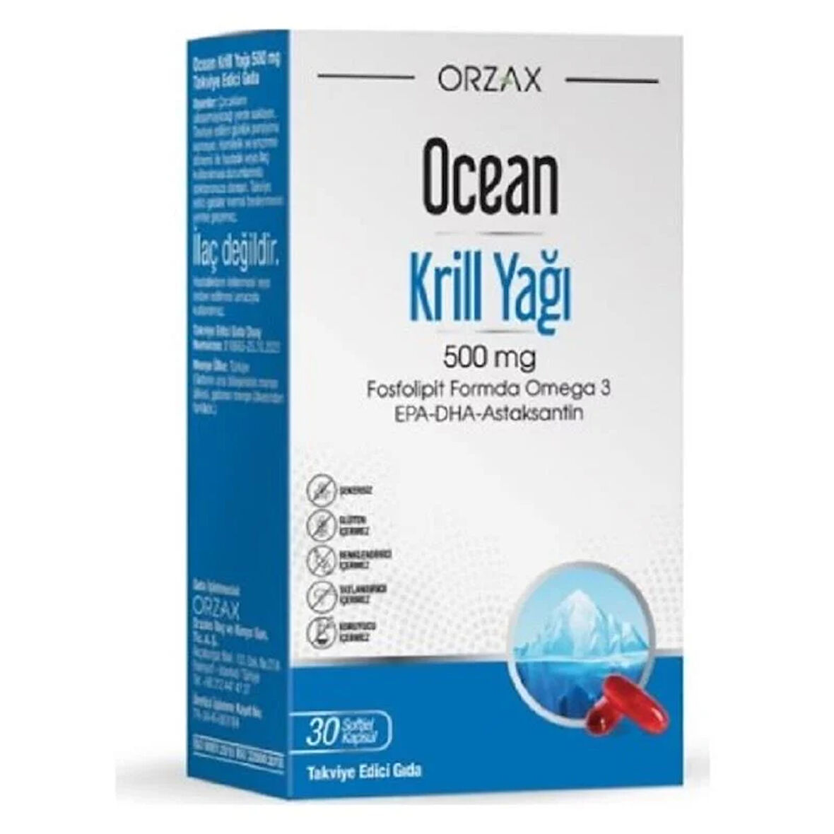 Ocean Krill Oil 500 mg 30 Kapsül