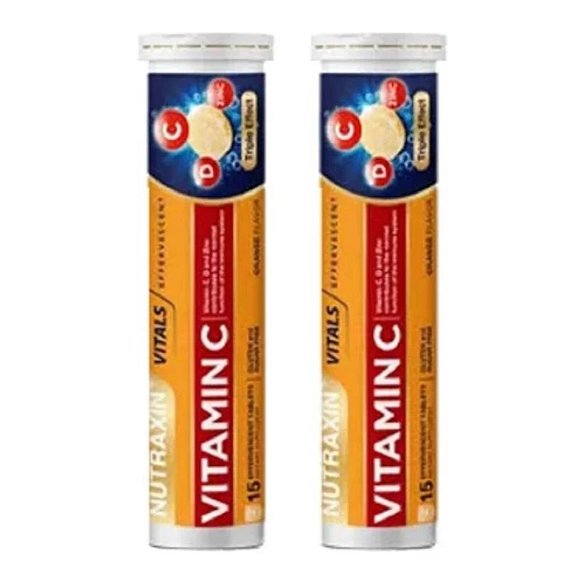 Nutraxin Vitamin C D Zinc 15 Efervesan Tablet - İkili Kofre