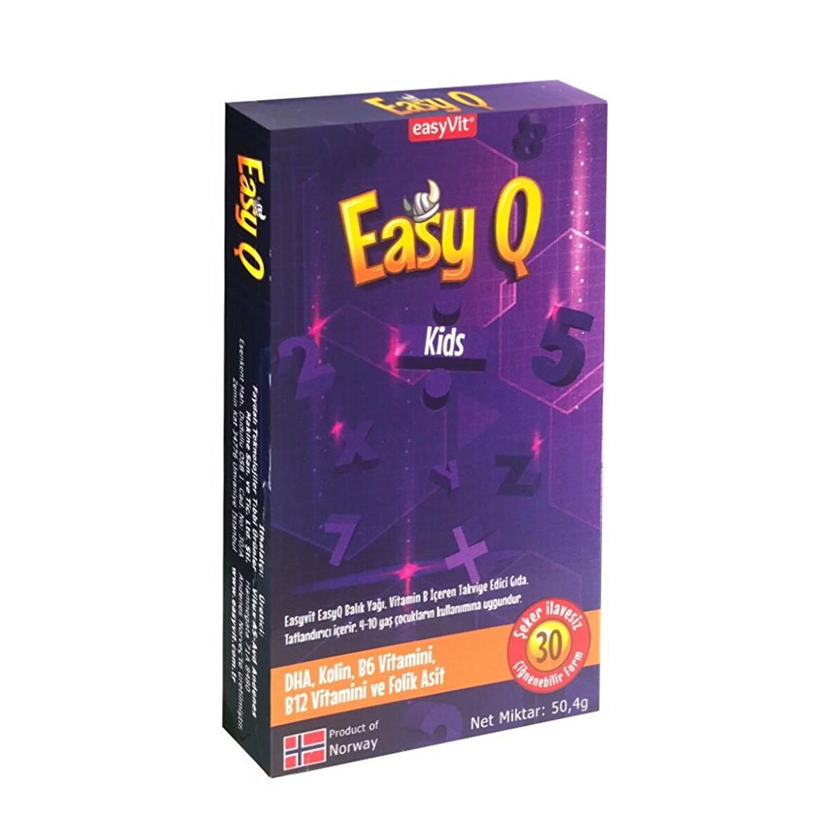 EasyFishoil Q 30 Çiğneme Tableti