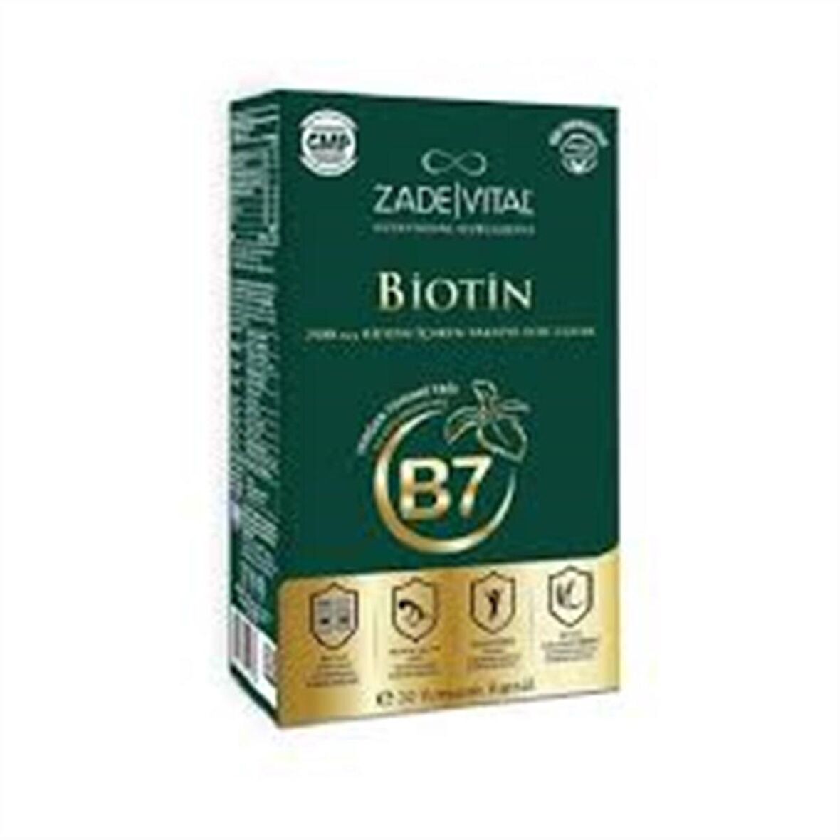 Zade Vital Biotin 2500 mcg 30 Yumuşak Kapsül