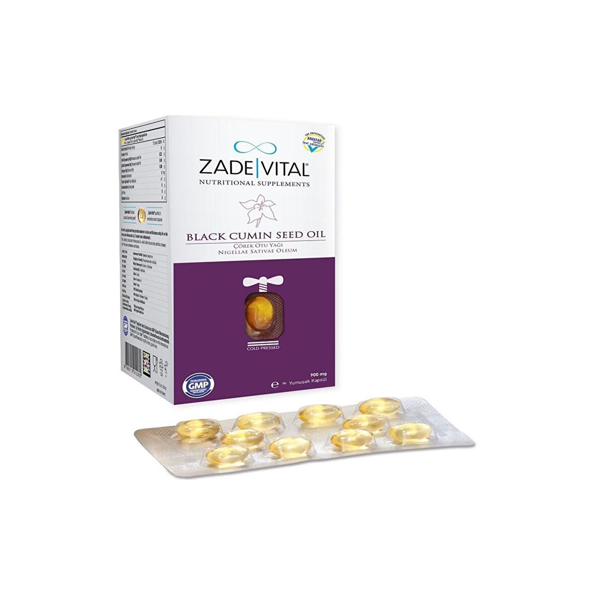 Zade Vital Çörek Otu Yağı 900 mg 30 Yumuşak Kapsül