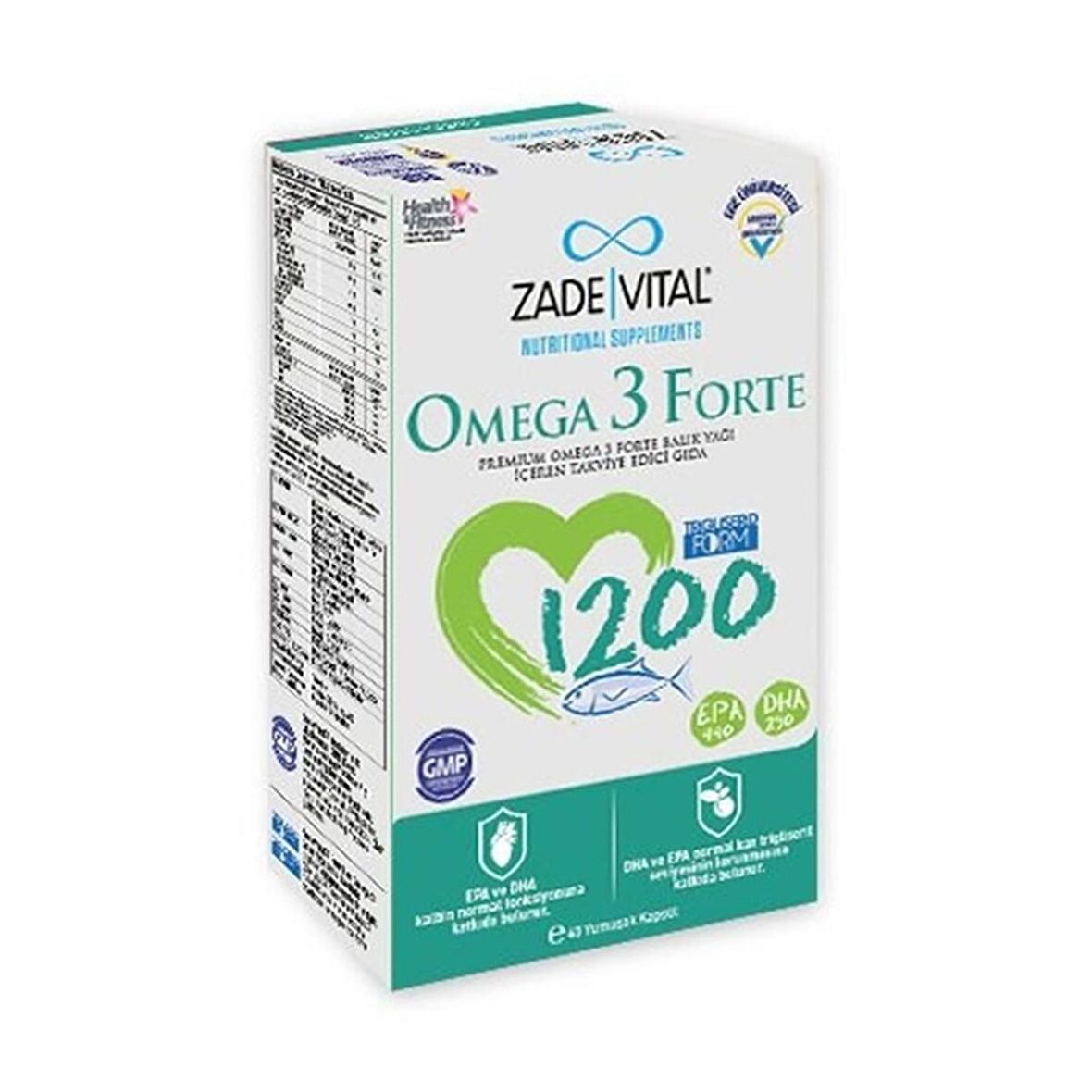 Zade Vital Omega 3 Forte 40 Yumuşak Kapsül