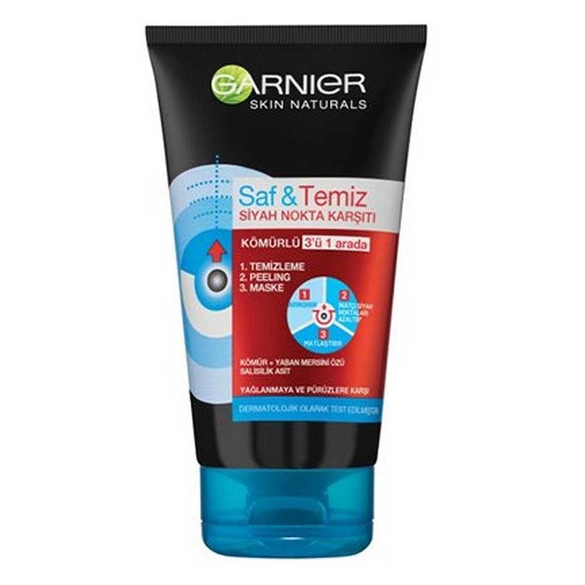 Garnier Skin Naturals Saf & Temiz Temizleme Jeli 3in1 Kömür 150 ml