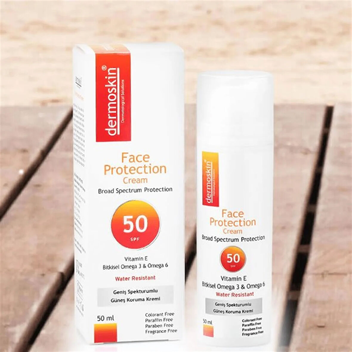 Dermoskin Face Protection Vitamin-E Güneş Koruyucu Krem SPF50 50 ml