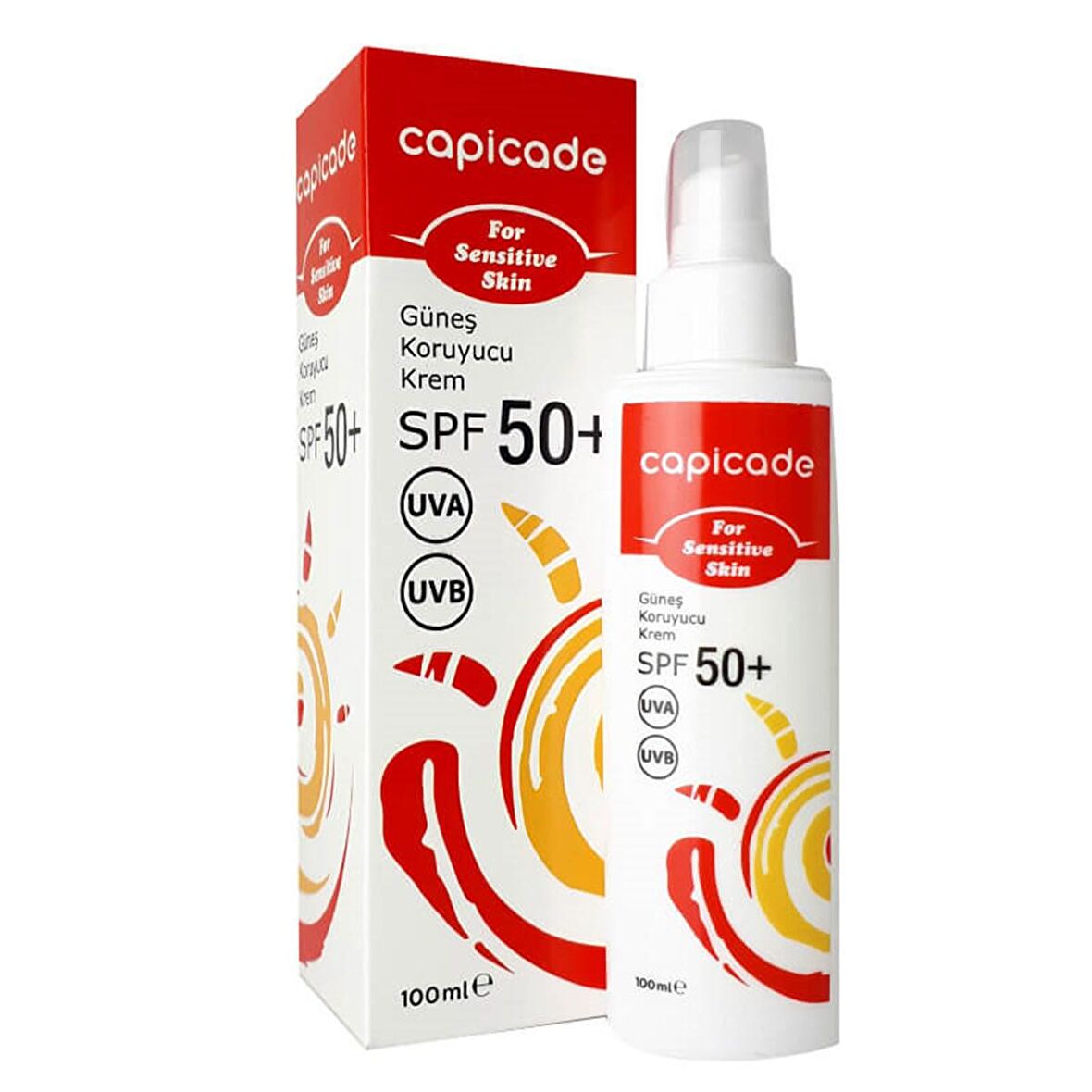 Capicade Güneş Koruyucu Krem Hassas Ciltler İçin SPF50+ 100 ml - Eski Ambalaj