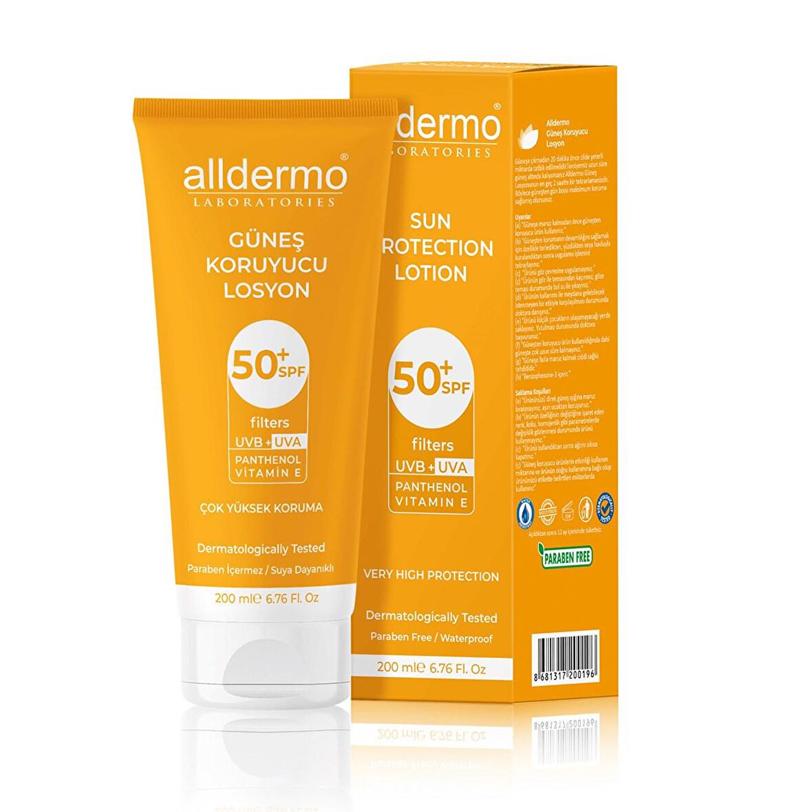 Alldermo SPF50 Güneş Koruyucu Losyon 200 ml