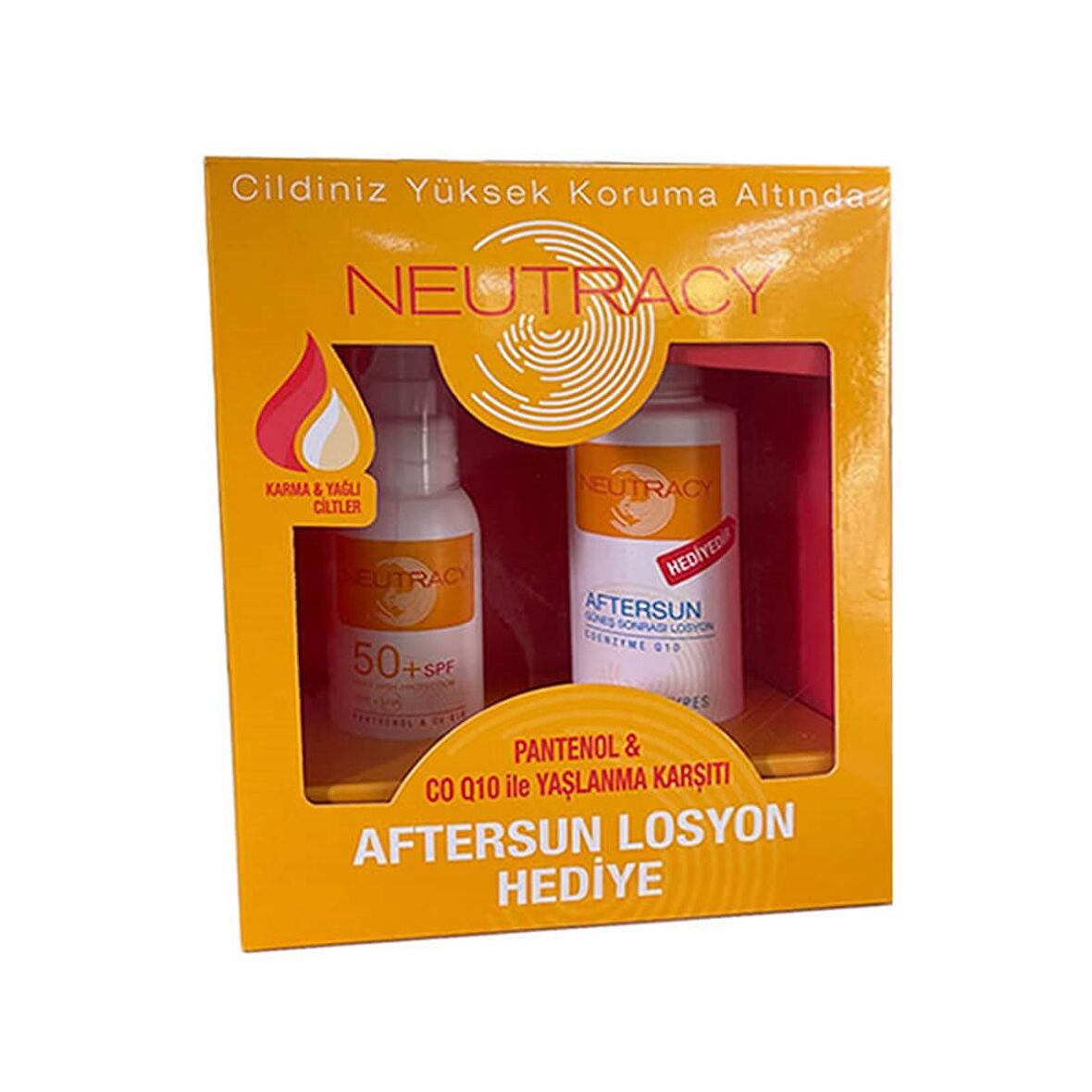 Neutracy Güneş Koruyucu Set Karma & Yağlı Ciltler İçin - Güneş Kremi SPF50+ 150 ml + After Sun Losyon 150 ml