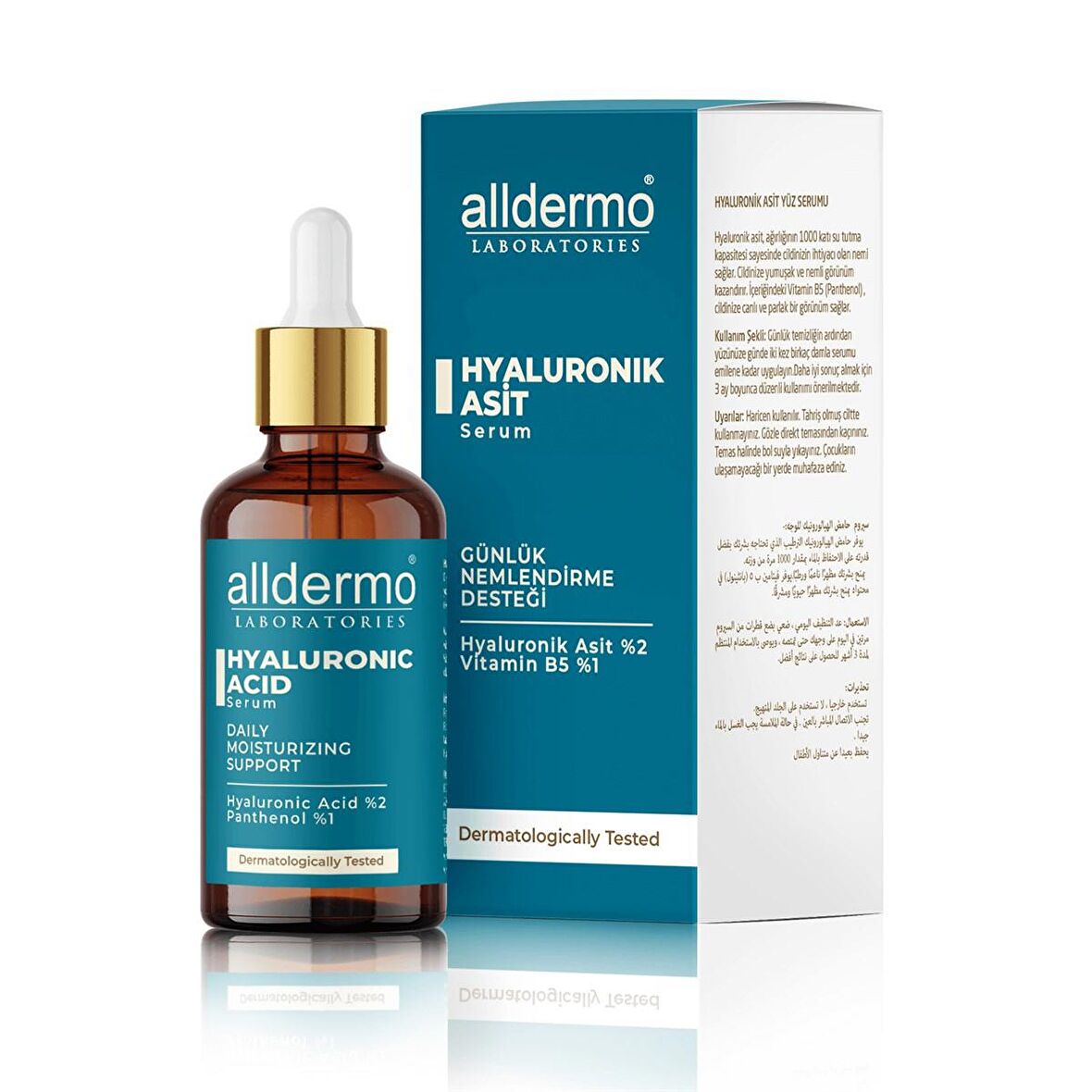 Alldermo Hyaluronik Asit Günlük Nemlendirme Desteği Serum 30 ml