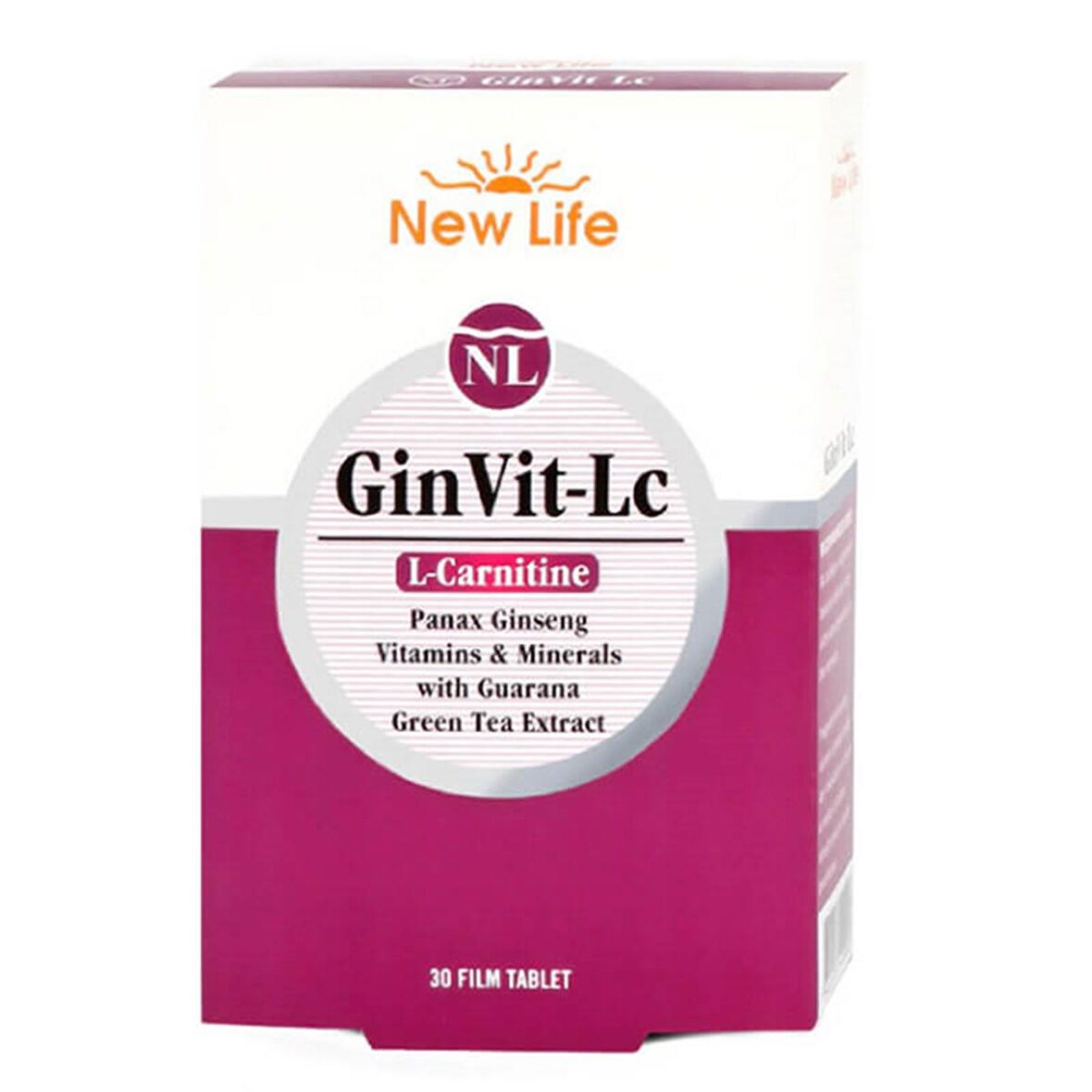 New Life GinVit-Lc L- Carnitine 30 Film Tablet