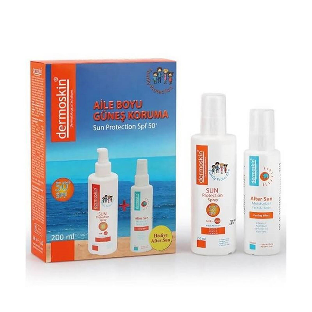 Dermoskin Sun Protection SPF50 200 ml - After Sun Hediyeli