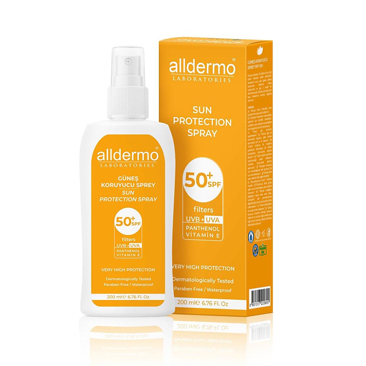 Alldermo Güneş Kremi Sprey SPF50+ 200 ml