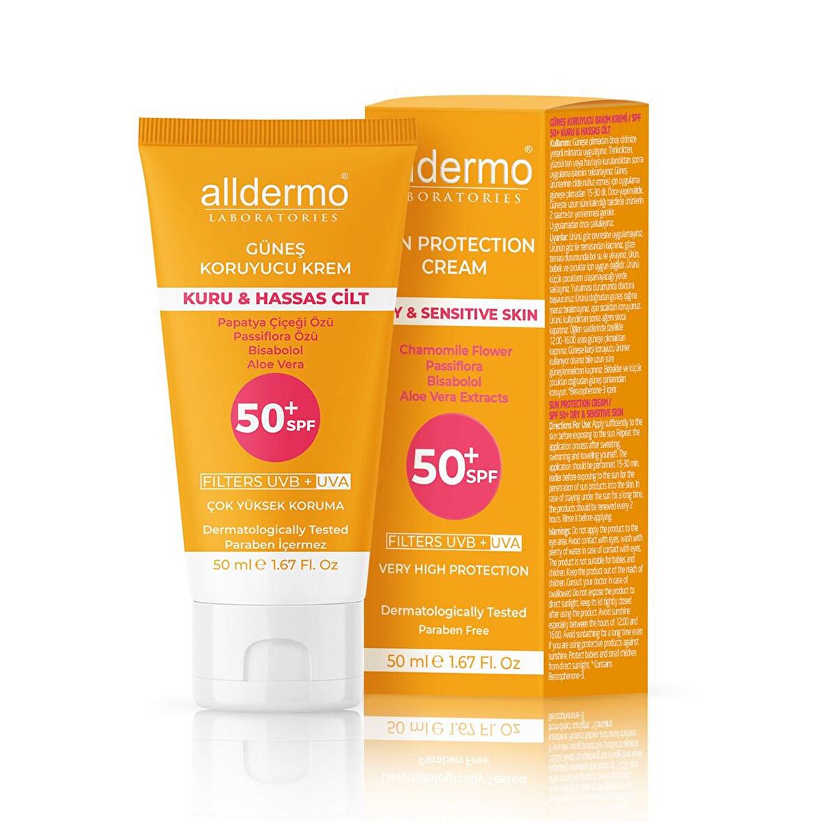 Alldermo SPF50 Kuru ve Hassas Cilt Kremi 50 ml