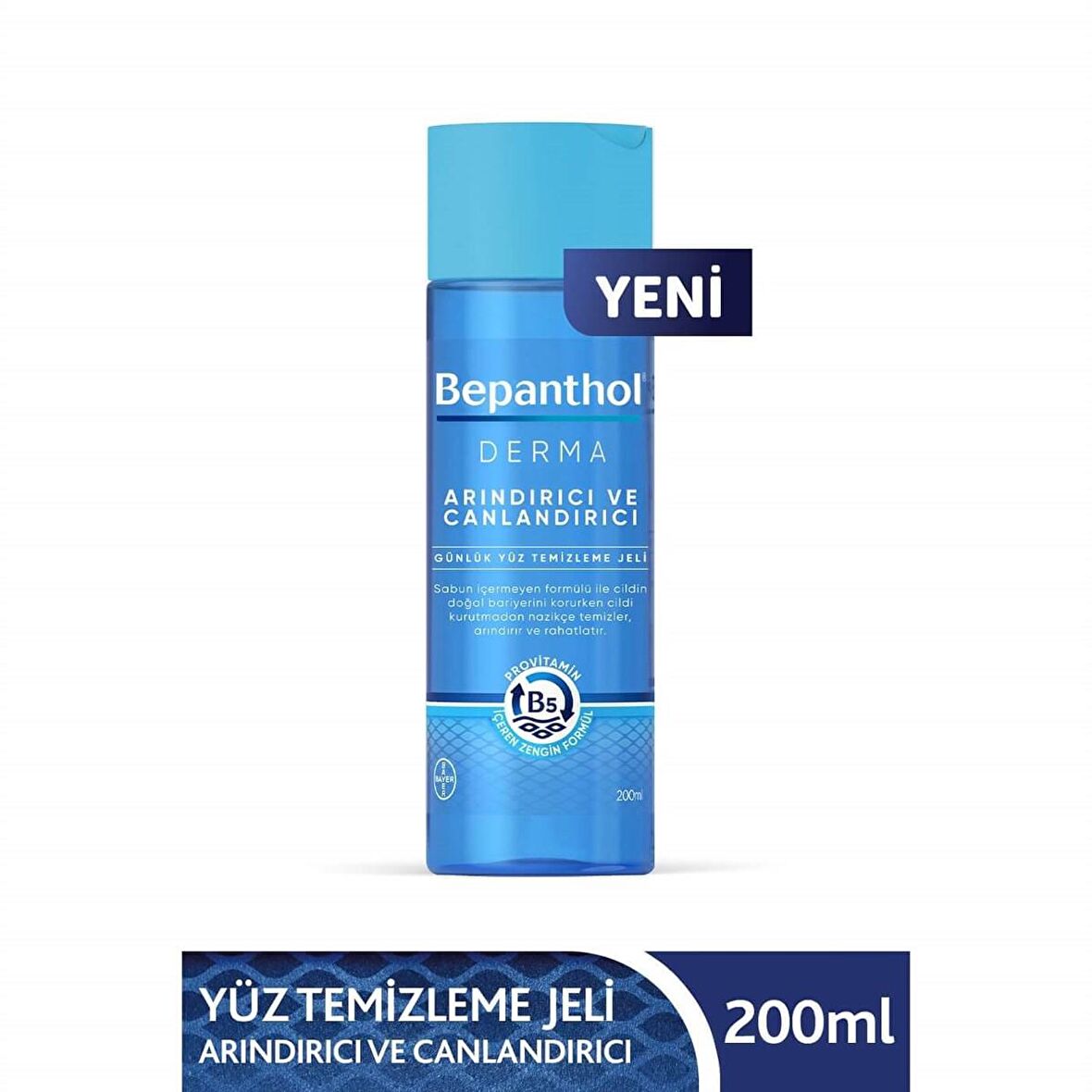 Bepanthol Derma Arındırıcı ve Canlandırıcı Günlük Yüz Temizleme Jeli 200 ml