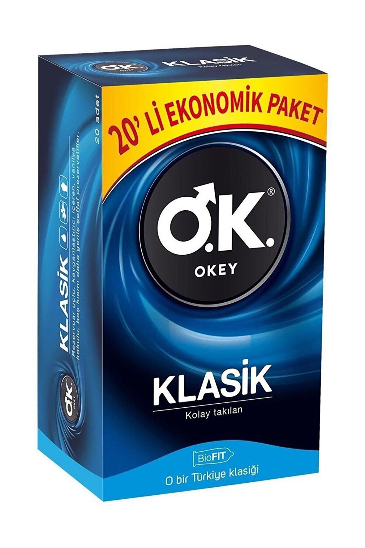 Okey Prezervatif Klasik 20'li - Ekonomik