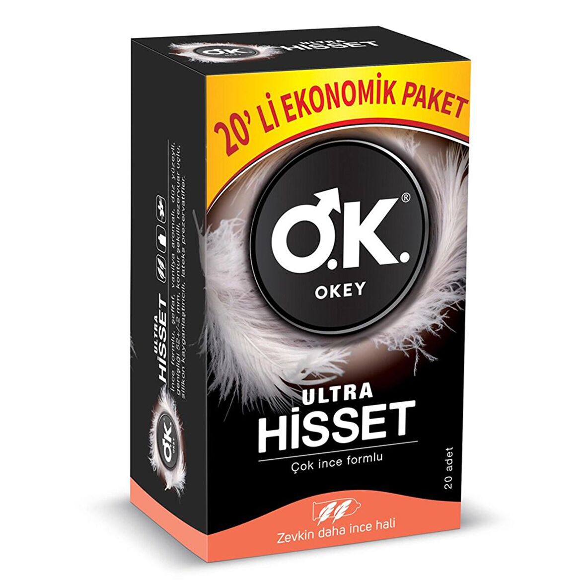 Okey Prezervatif Ultra Hisset 20'li - Ekonomik Paket