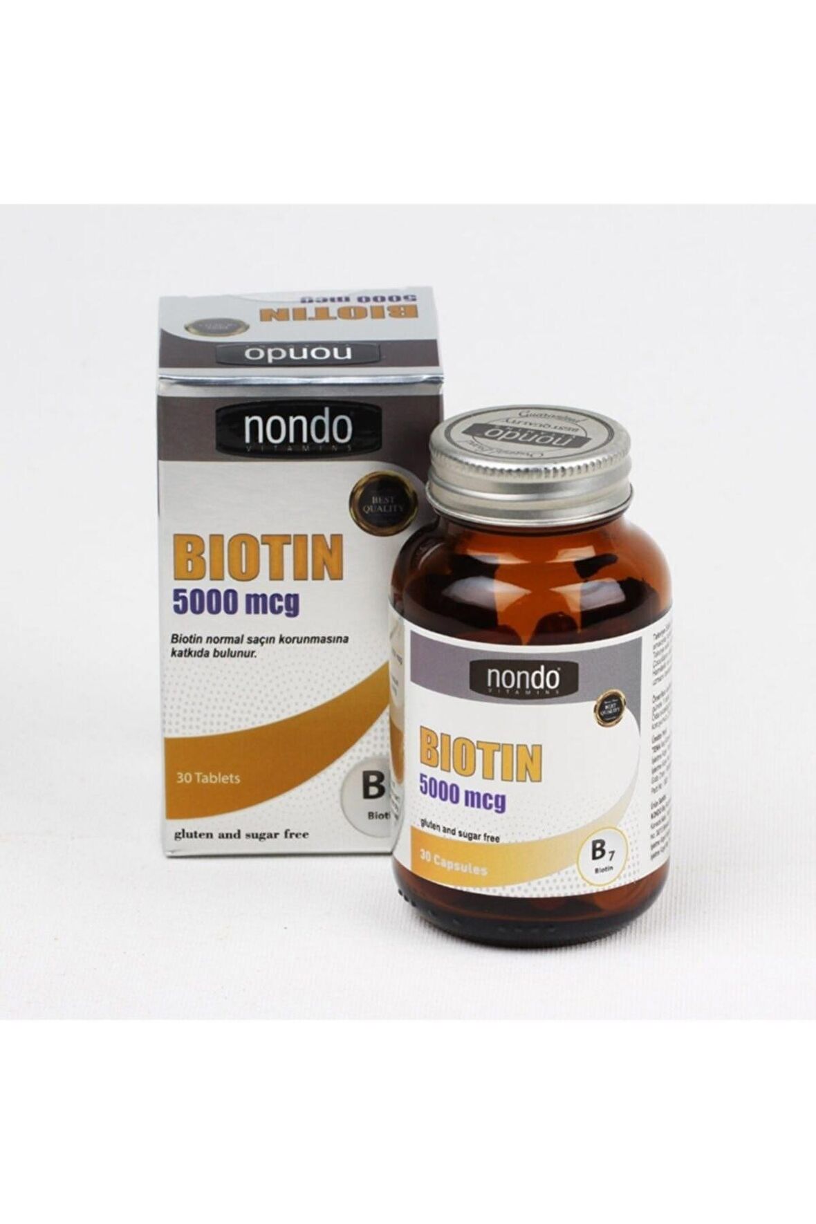 Nondo Biotin 5000 mg 30 Kapsül