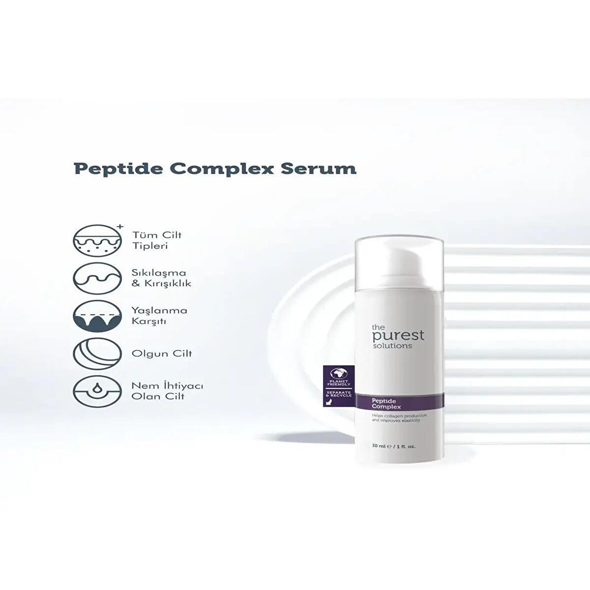 Peptit İçerikli Yaşlanma Karşıtı Cilt Bakım Serumu 30 ml (Peptide Complex)