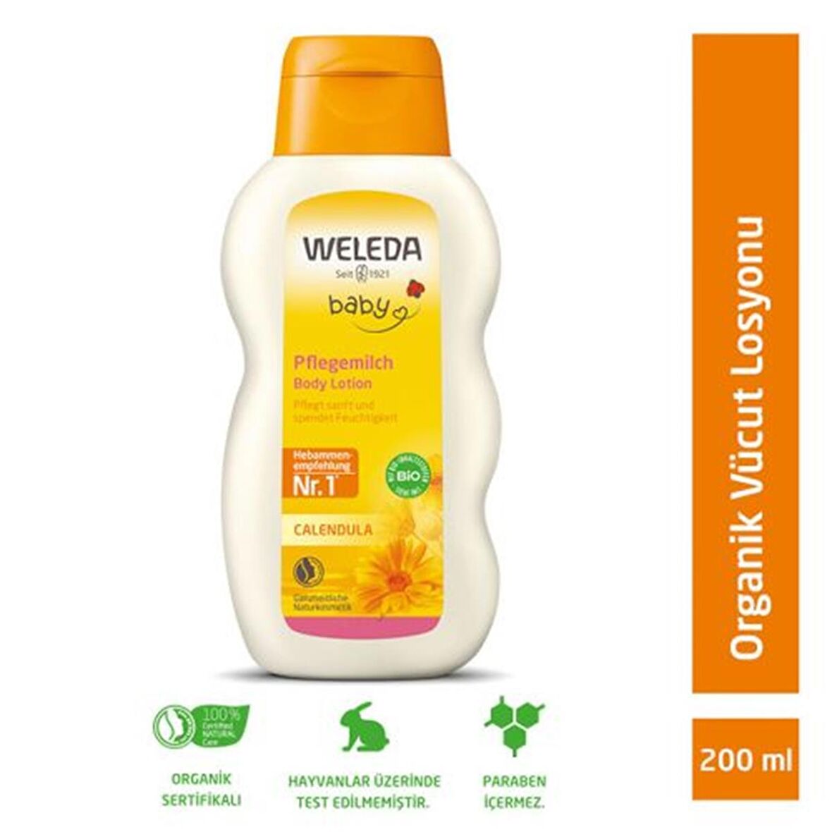 Weleda Calendula Organik Nemlendirici Vücut Losyonu 200 ml