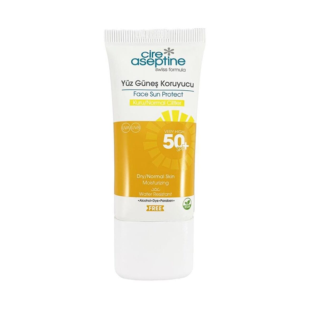 Cire Aseptine Yüz Güneş Koruyucu SPF50+ Kuru ve Normal Cilt 50 ml