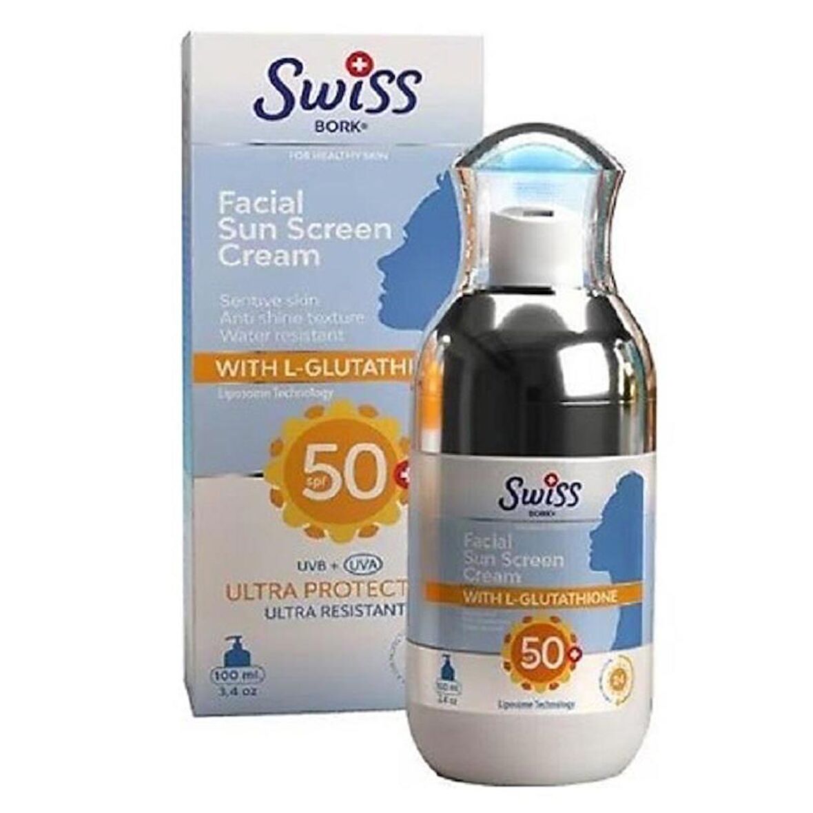 Swiss Bork Leke Karşıtı Yüz Güneş Kremi SPF50+ 100 ml