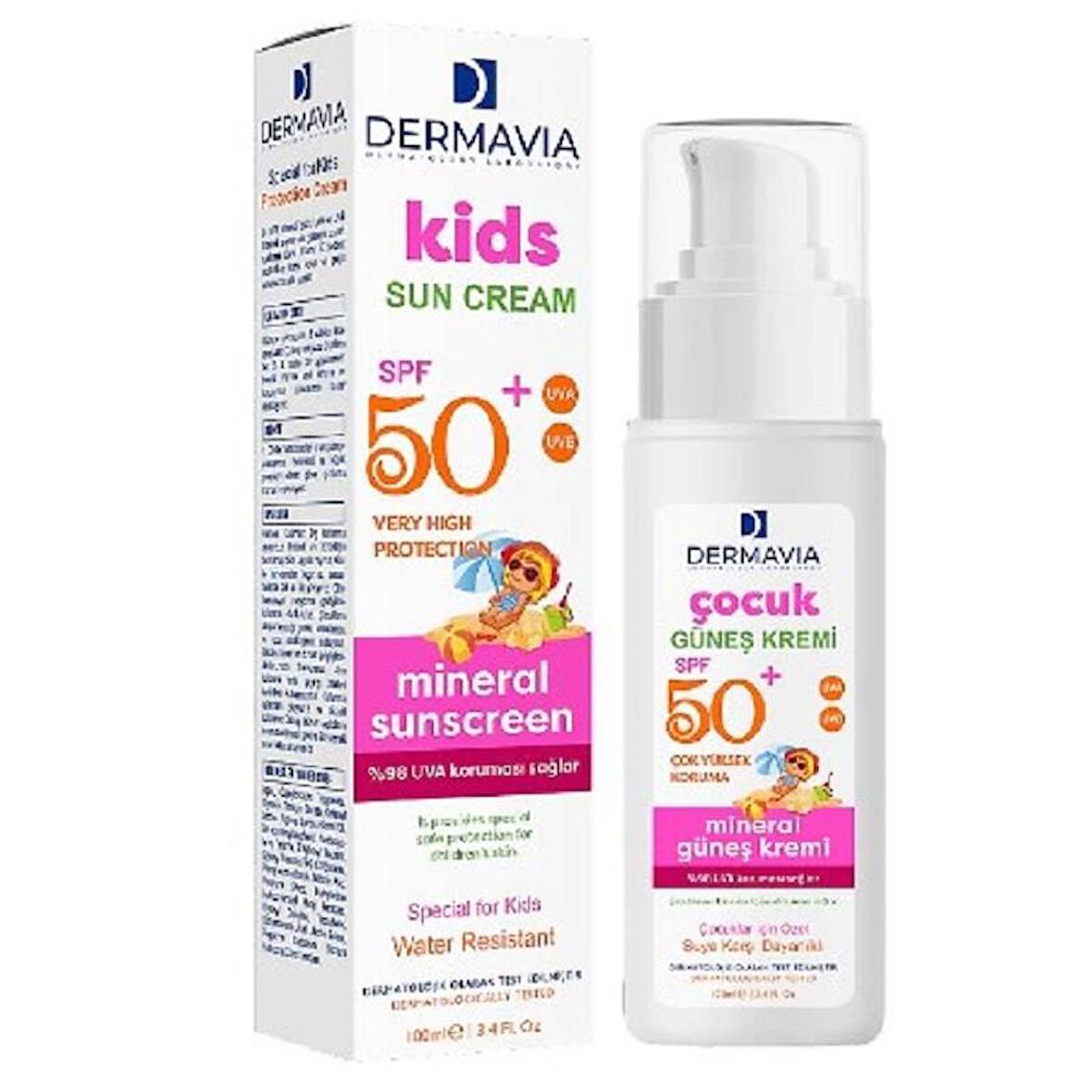 Dermavia Çocuk Güneş Kremi SPF50+ 100 ml