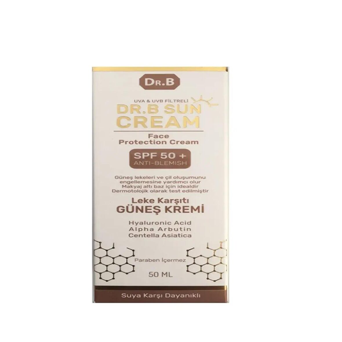 Dr. B Sun Cream Leke Karşıtı SPF 50+ Güneş Kremi 50 ml