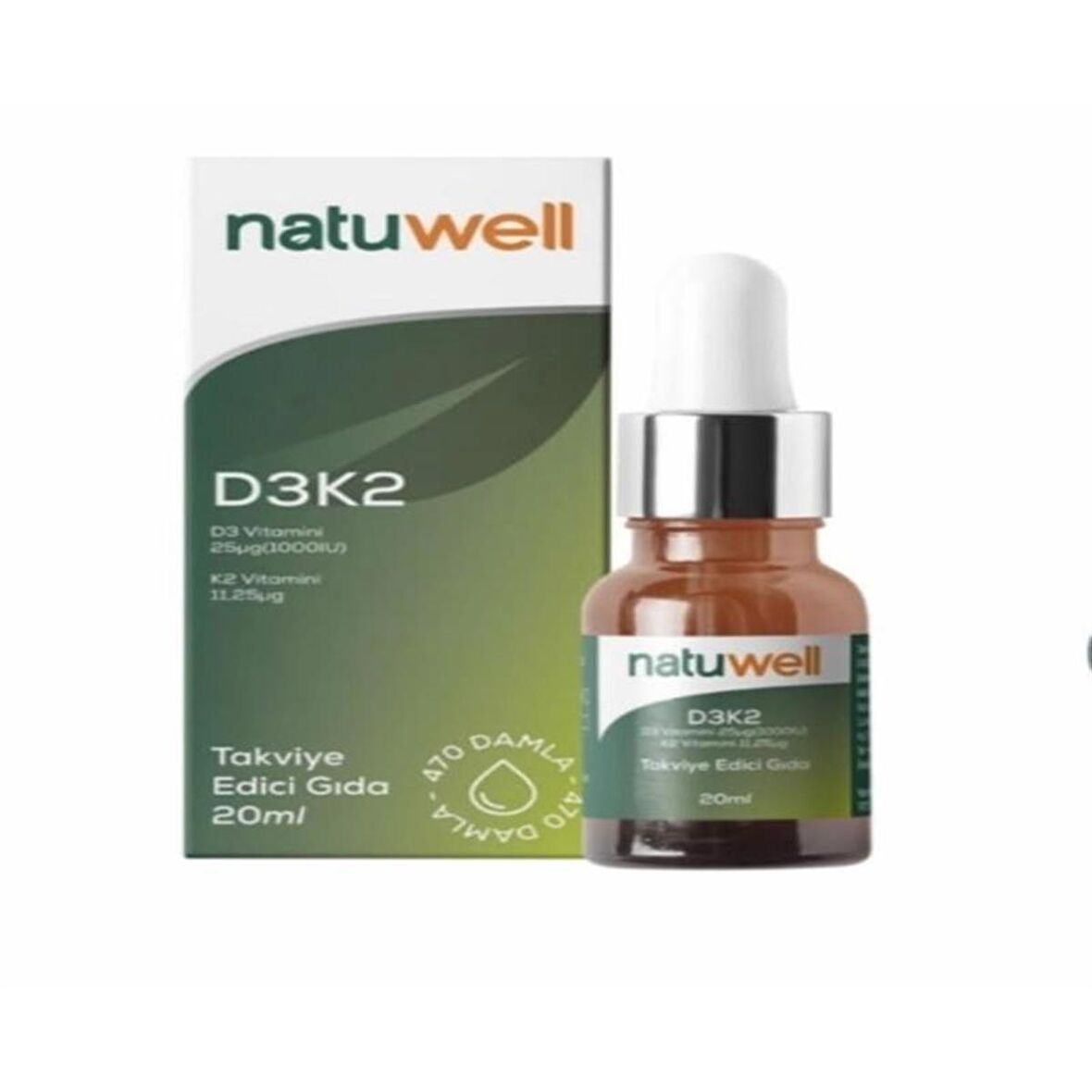 Natuwell Vitamin D3K2 Damla 20 ml