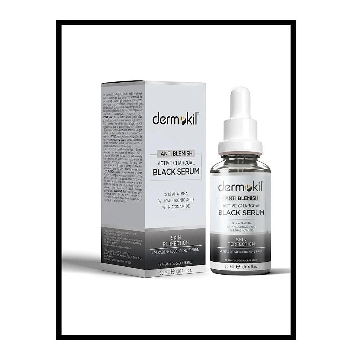 Dermokil Anti Blemish Active Charcoal Black Serum 30 ml