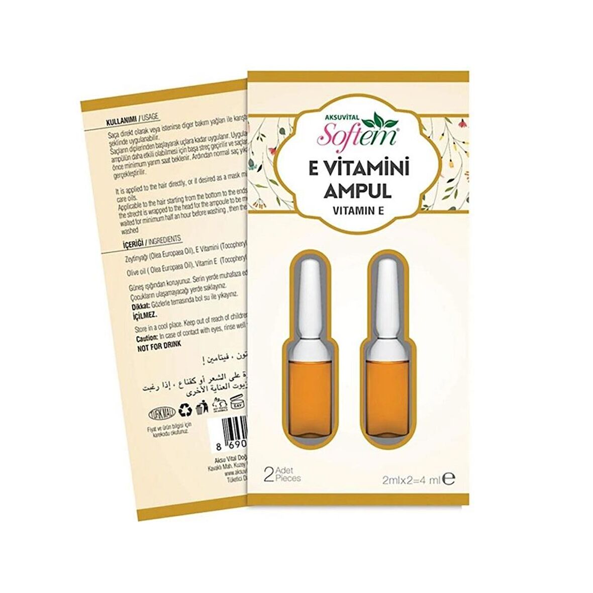 Softem E Vitamini Ampül 2 ml - 2 Adet